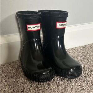 Hunter Toddler Glossy Black Rain Boots